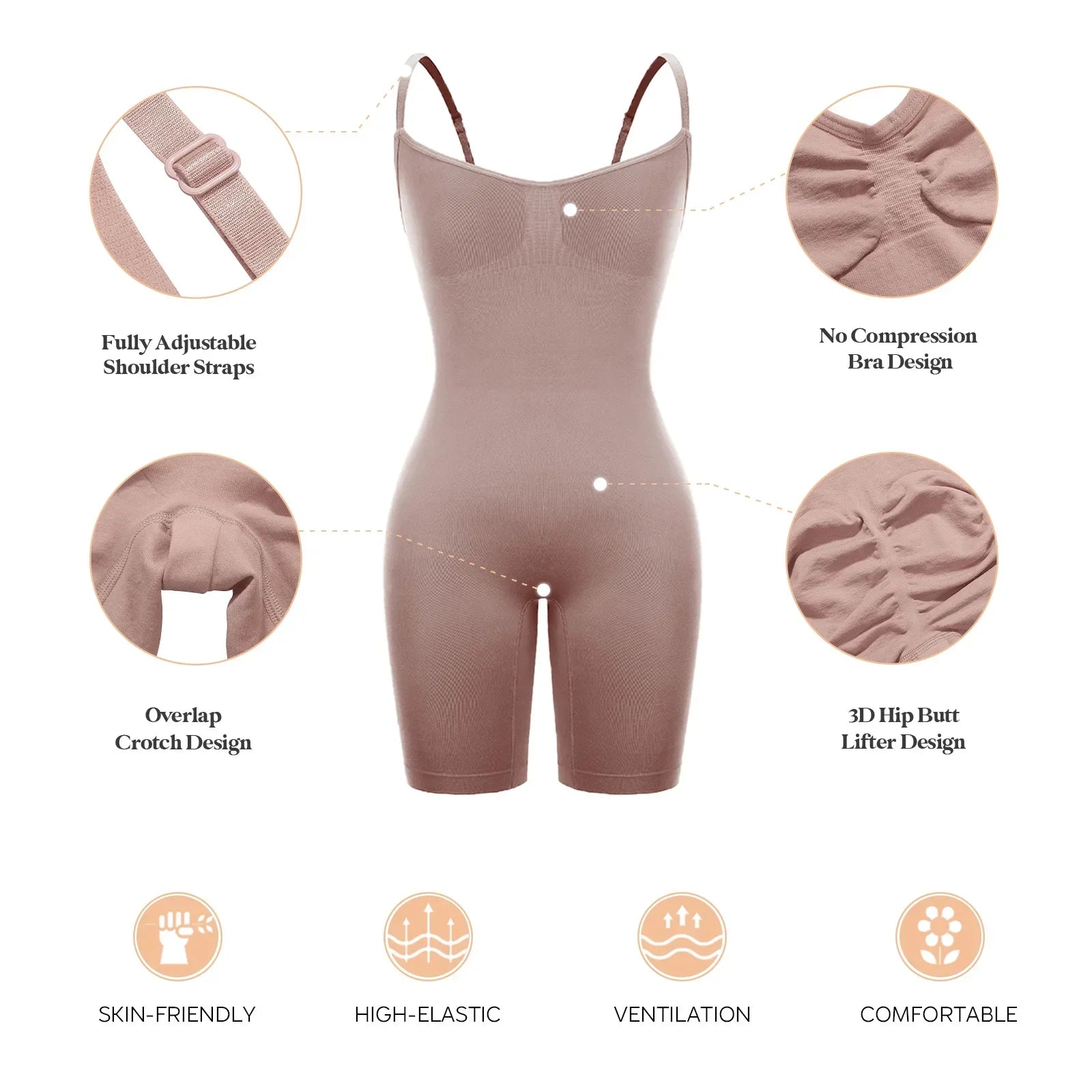 Colombianas Seamless Women Sculpting Bodysuit - Chef's Pants | Accessory Colombianas (View 2)
