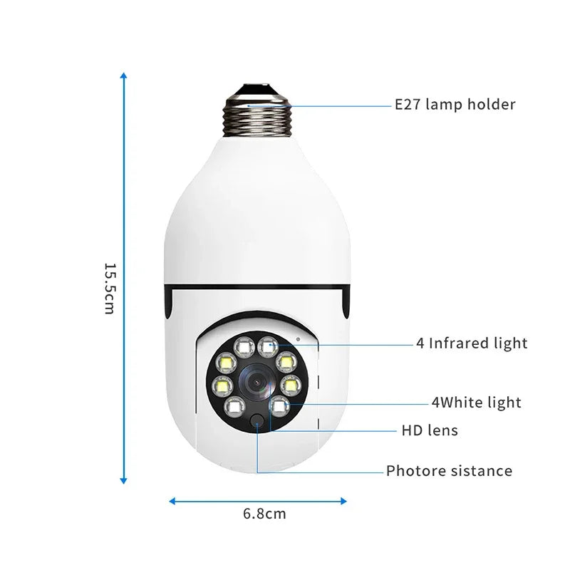 Wifi Ip Camera Bulb | 4g Edition Model Gauge Measuring - Electronics | 4G-WiFi-IP-Camera auto-tracking (View 2)