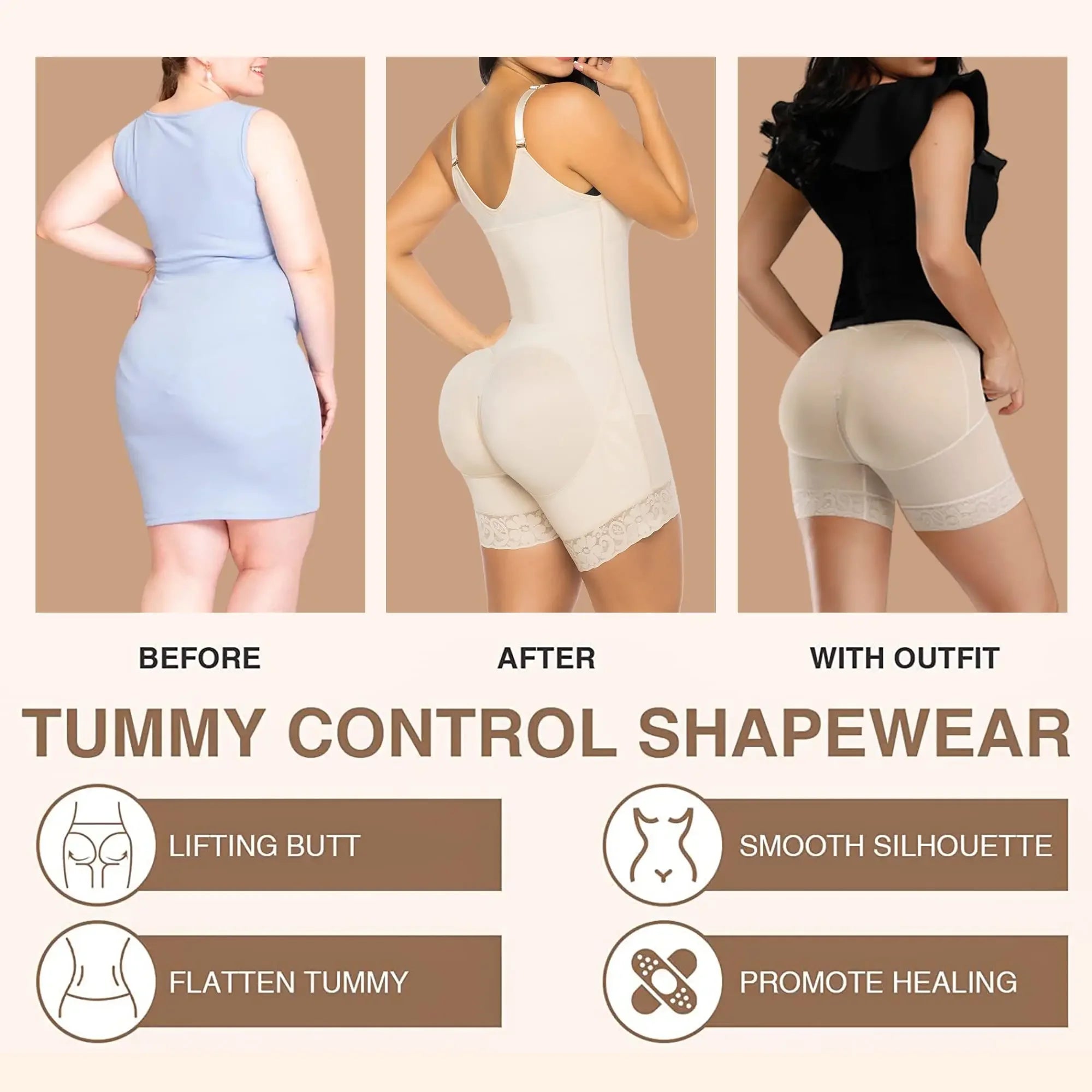 Tight Butt Lifting Seamless Shapewear | Lightweight - Home & Garden > Lighting | Accessory Butt (View 5)