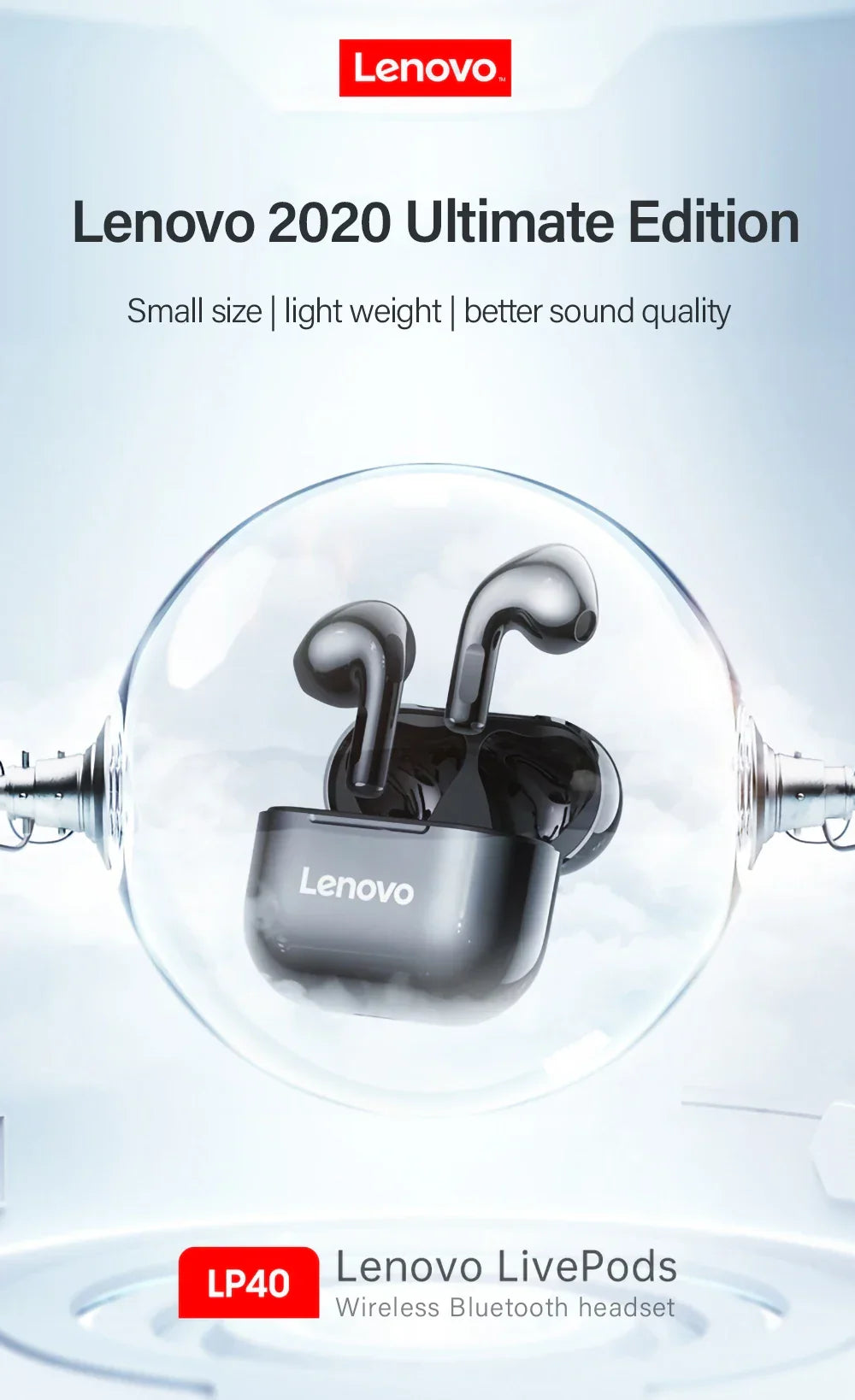 Original Lenovo Lp40 Prolp40 Tws Earphones | Holder - Uncategorized | 4040 Bluetooth (View 11)