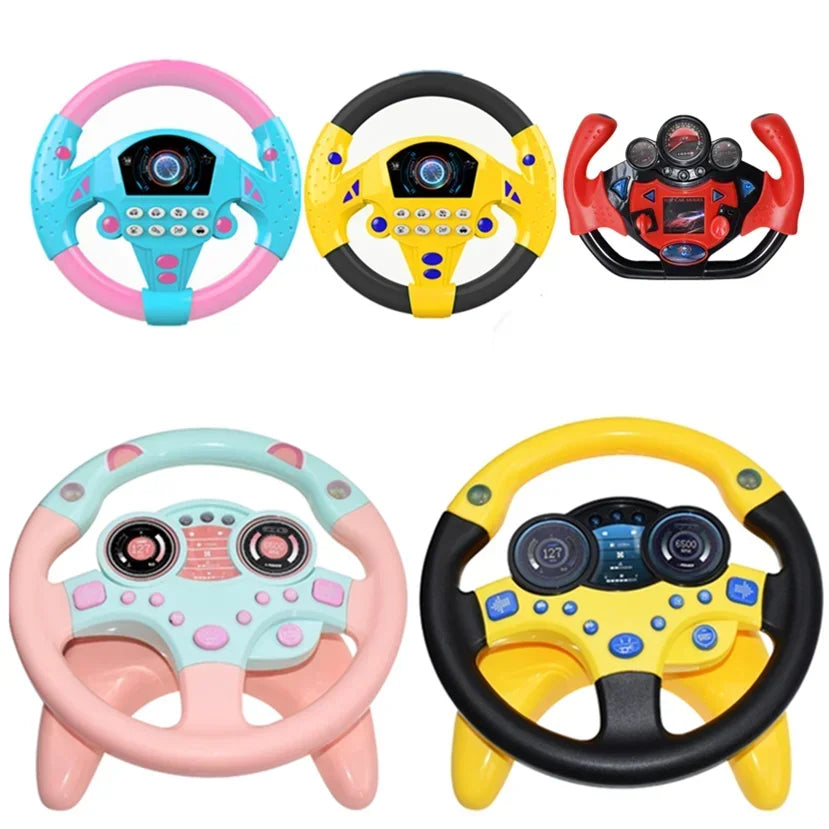 Eletric Simulation Steering Wheel Toy Light Sound Baby - Home & Garden > Lighting | Collar