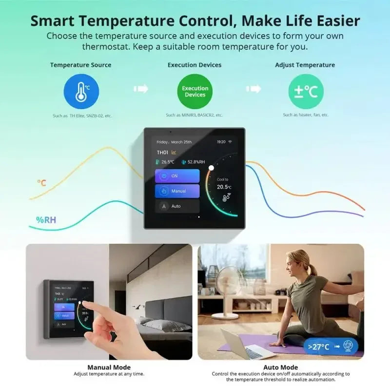 Sonoff Nspanel Home Control Panel Wifi | Pro Smart - Uncategorized | Bluetooth Device (View 2)