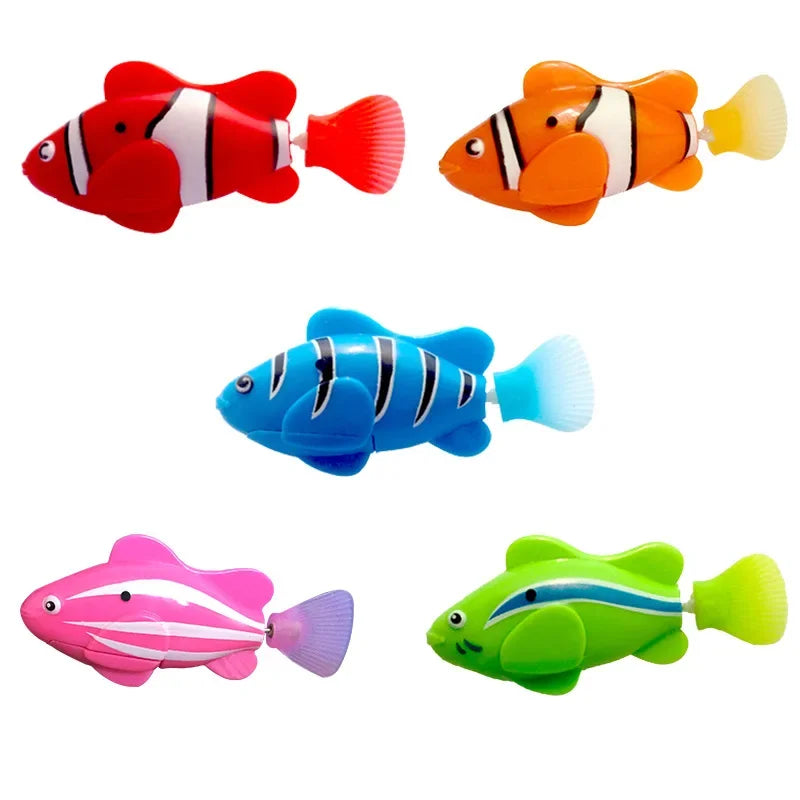 Pcs Set Robot Electronic Fish Swim Toy Battery Included - Dog Toys (View 2)