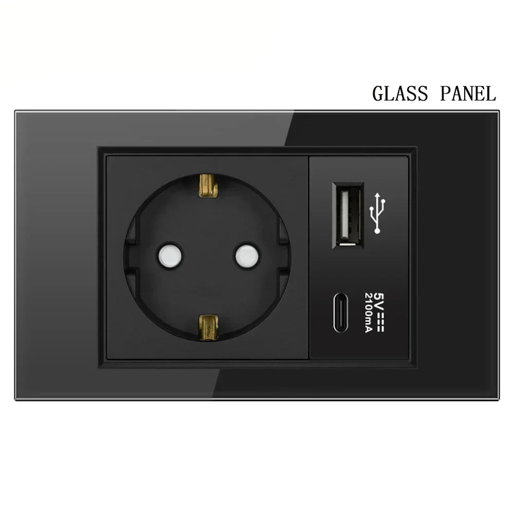 Eu Germany Plug Socket Power Pressure Switch Wall - Uncategorized | Christmas Decorative (View 20)