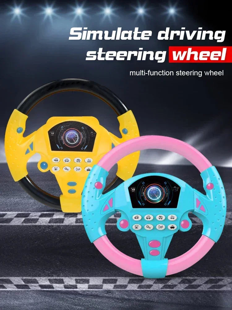 Eletric Simulation Steering Wheel Toy with Light