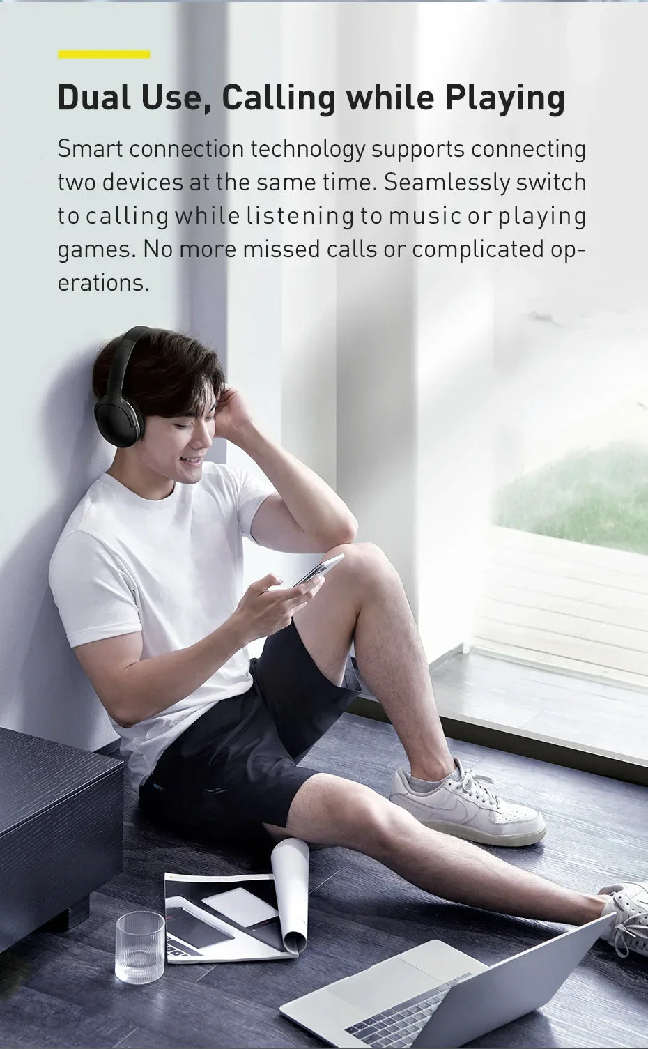 Baseus D02 Bluetooth Headphones Hifi Stereo Earphones - Wireless Bluetooth Headphones | Baseus D02 Pro Bluetooth (View 11)