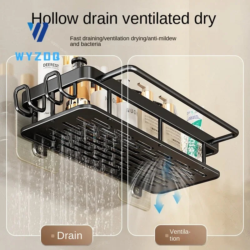 Bathroom Shelf No Drill Wall Mounted Shampoo | Model - Uncategorized | Bathroom Bathroom Shelf