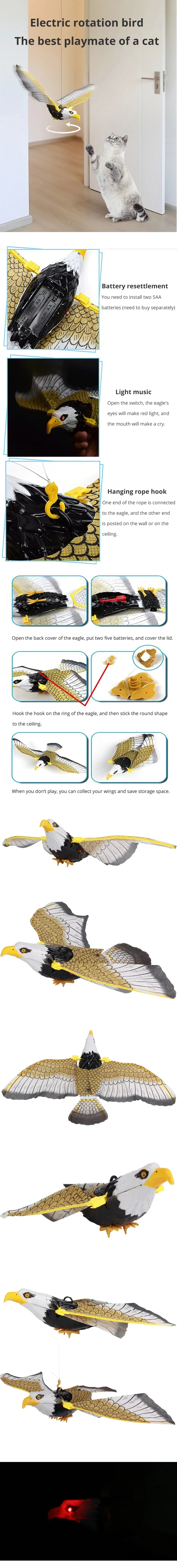 Electric Flying Eagle Electronic Pet Toy Rotating - Home & Garden > Lighting (View 9)