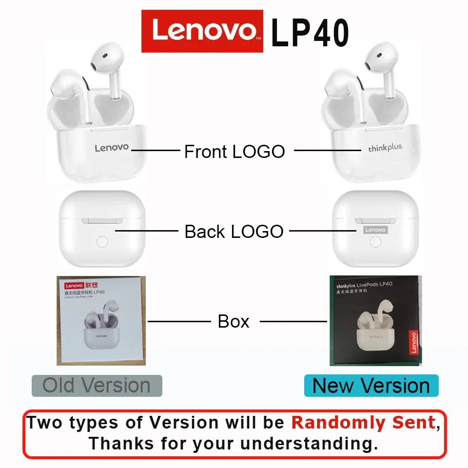 Original Lenovo Lp40 Prolp40 Tws Earphones | Holder - Uncategorized | 4040 Bluetooth (View 7)