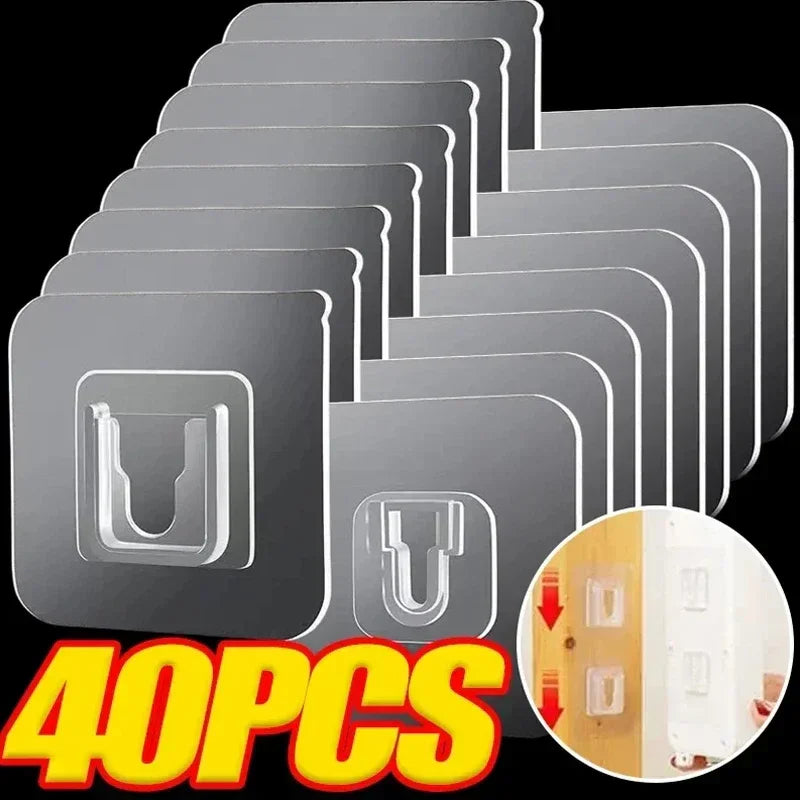 Double Sided Self Adhesive Hook Traceless Wall - Uncategorized | 2Pcs Adhesive