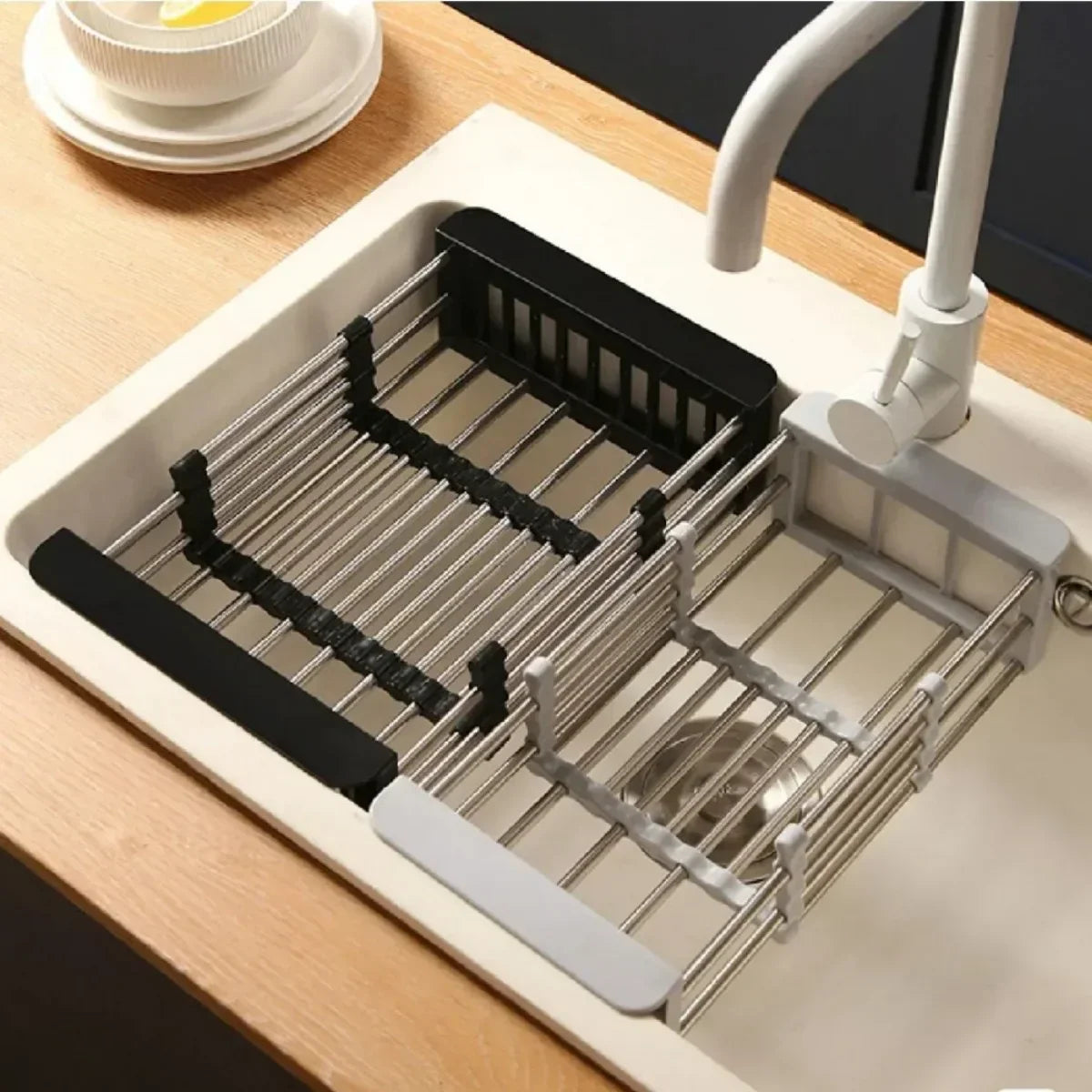 Dish Drainer Kitchen Sink Rack Vegetable Extendable - Home & Garden > Storage & Organization | Christmas Decorative