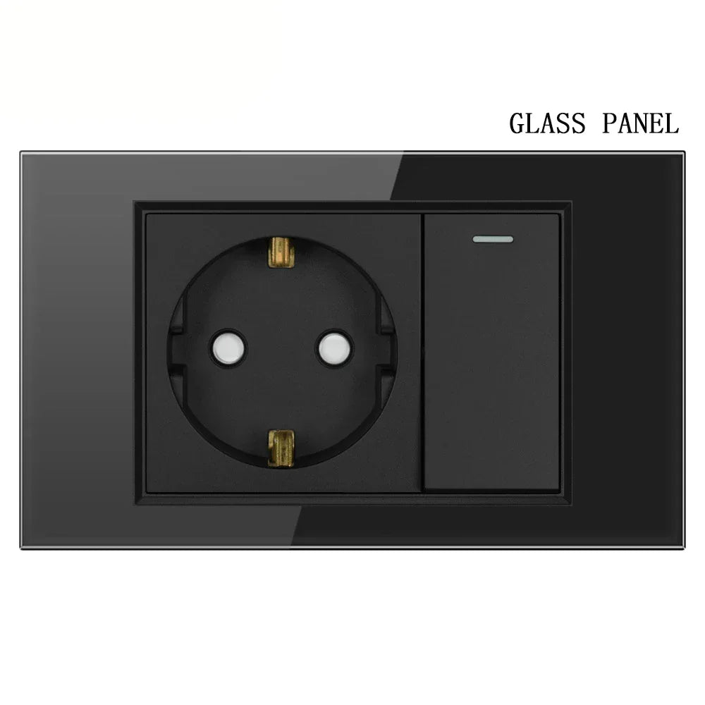 Eu Germany Plug Socket Power Pressure Switch Wall - Uncategorized | Christmas Decorative (View 9)