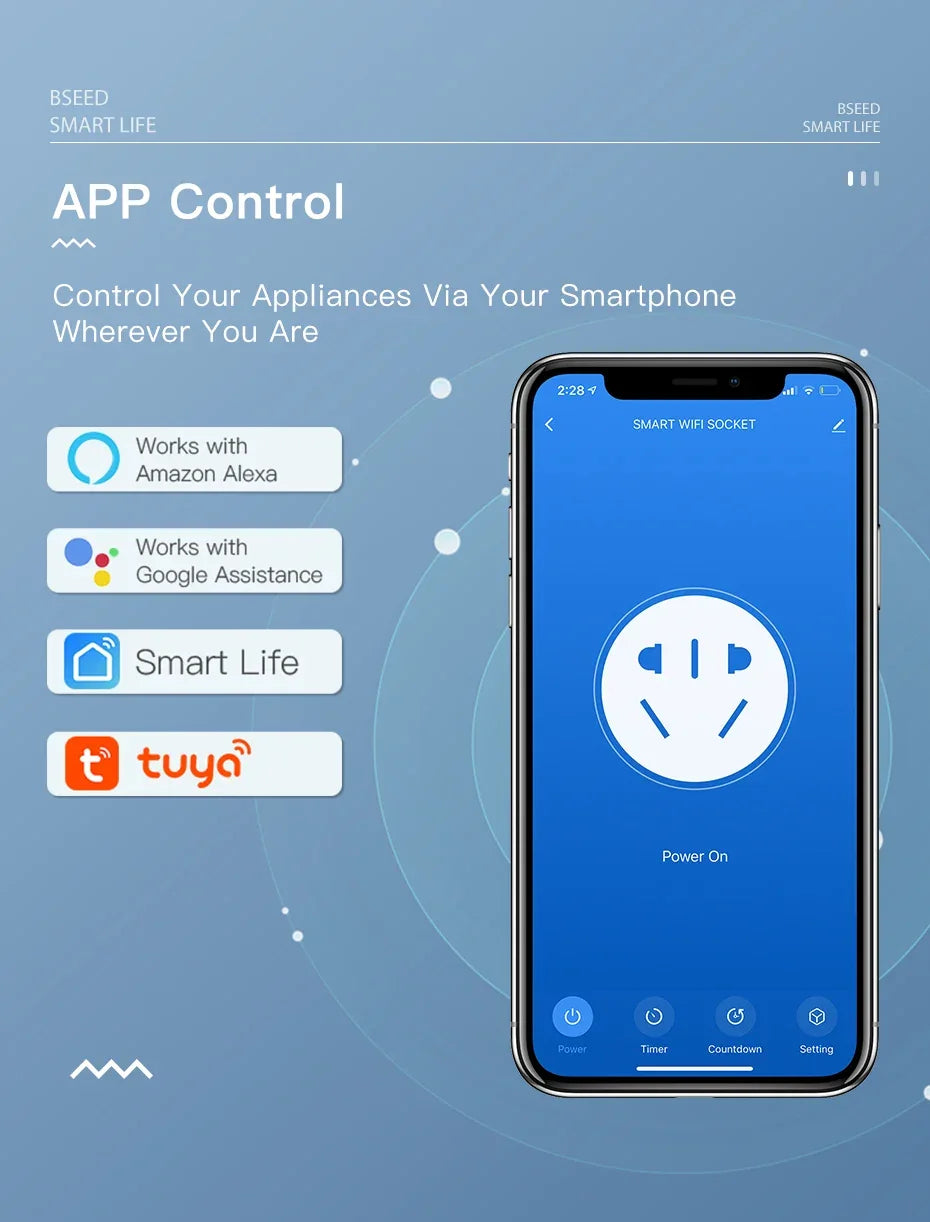 Wifi Wall Socket Timer Home | Smart Adapter Converter - Electronics > Electronics Accessories | Glass Socket (View 9)