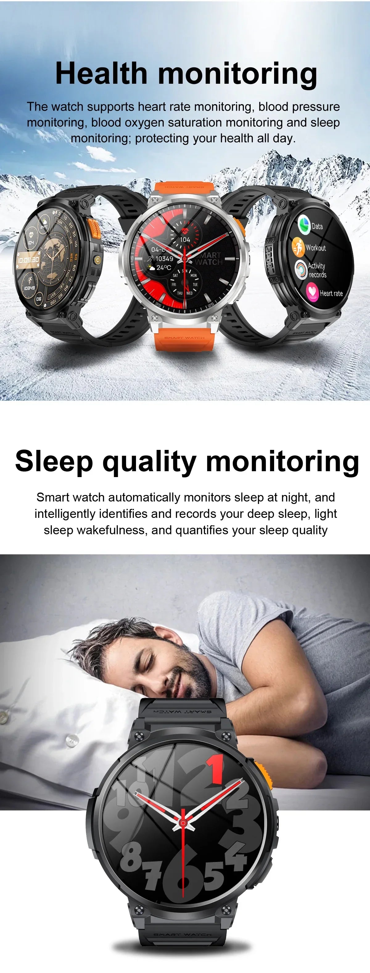 Hd Screen Smartwatch Flashlight | 185 Led Converter - Home & Garden > Lighting | Alloy Bluetooth (View 15)