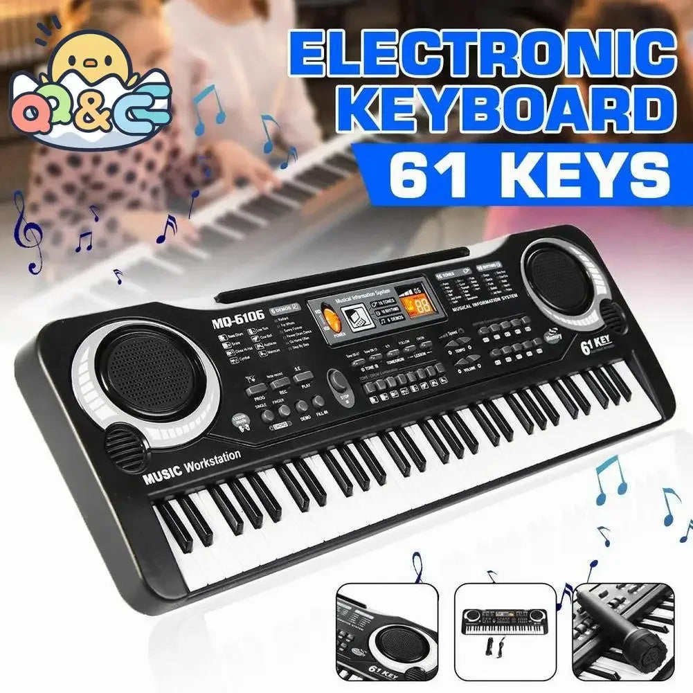 Kids Electronic Piano Keyboard Keys Organ Microphone - Dog Toys | Electronic Kids
