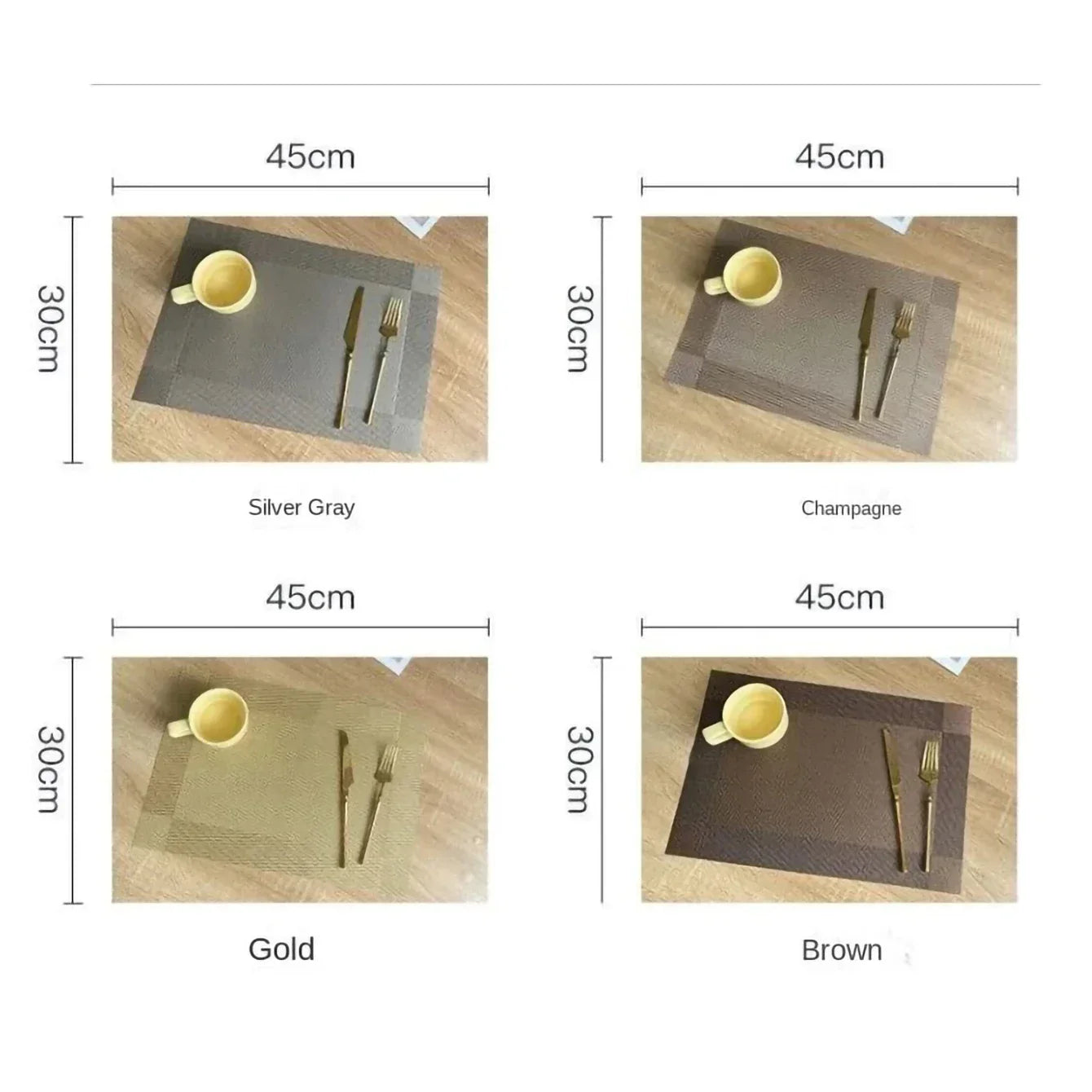European Style Western Dinner Mat Pvc Placemat