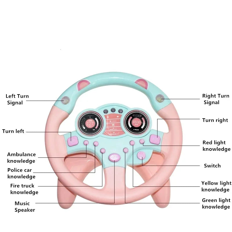 Eletric Simulation Steering Wheel Toy Light Sound Baby - Home & Garden > Lighting | Collar (View 3)