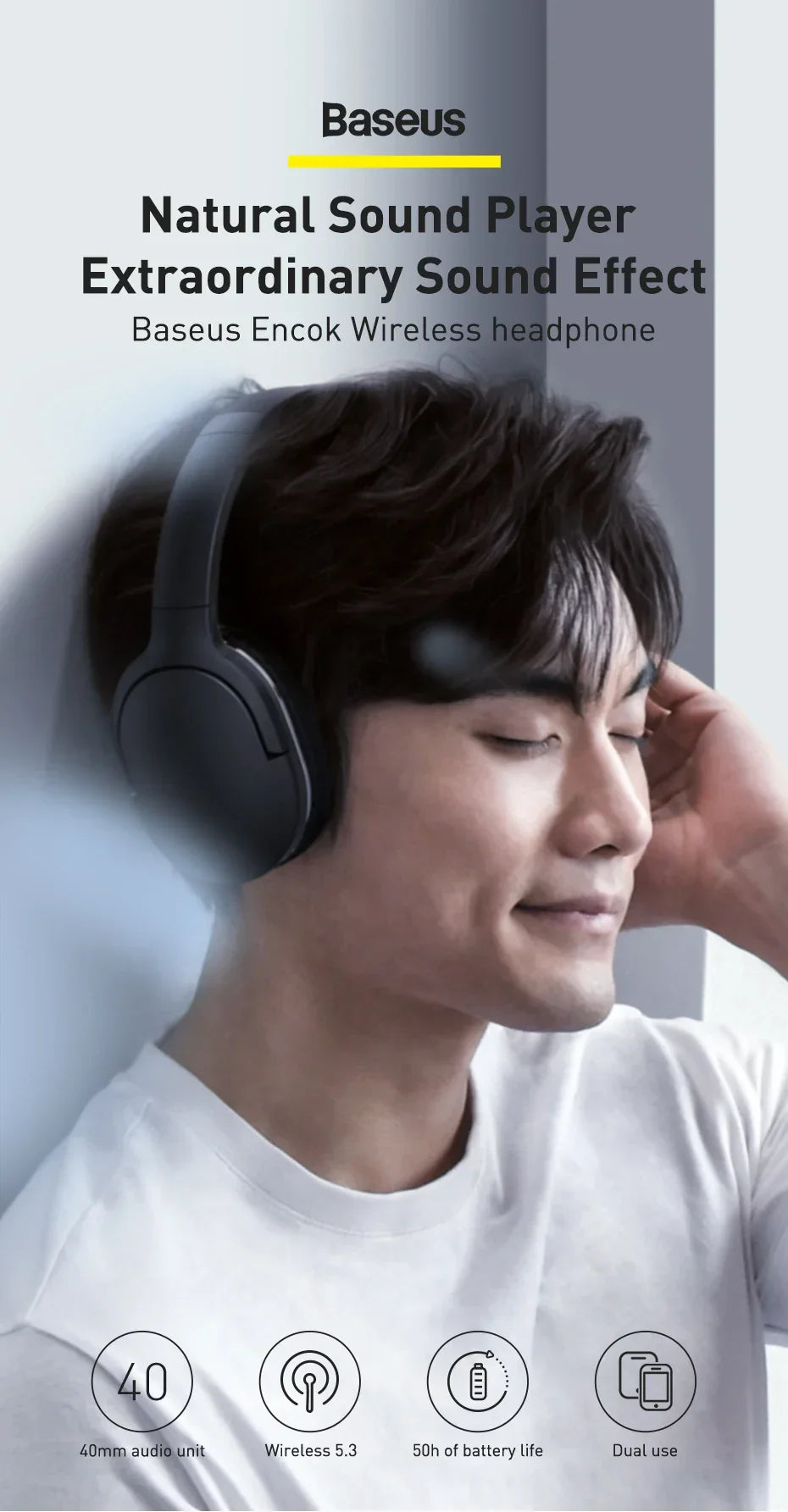 Baseus D02 Bluetooth Headphones Hifi Stereo Earphones - Wireless Bluetooth Headphones | Baseus D02 Pro Bluetooth (View 7)