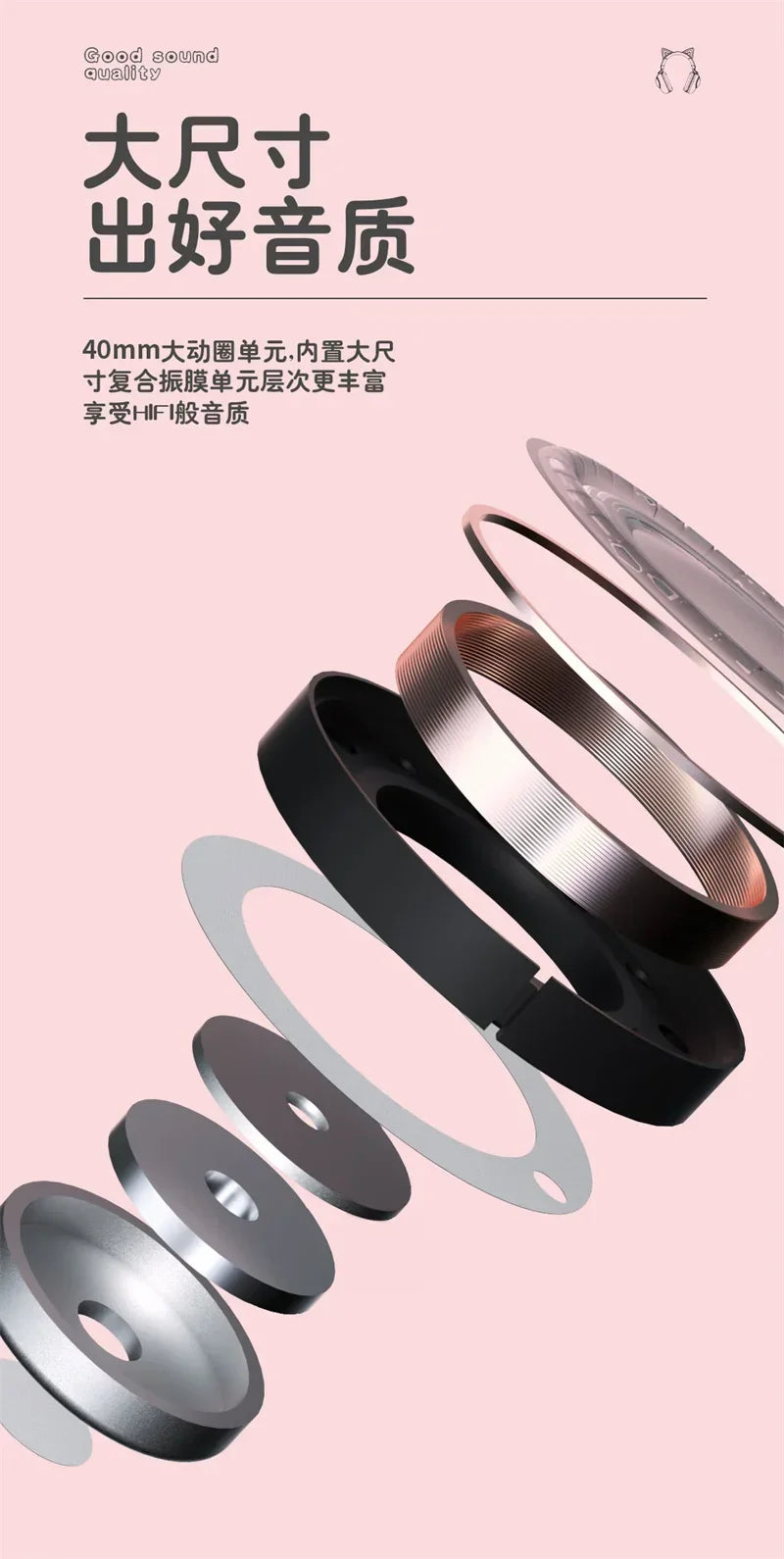 Gw002 Bluetooth Lighting Cat Ear Headphones Mic Cute - Home & Garden > Lighting | Bluetooth Smart (View 11)