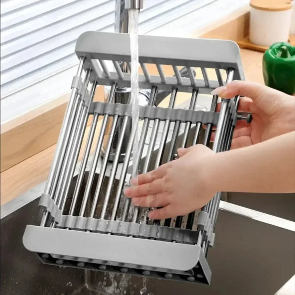 Dish Drainer Kitchen Sink Rack Vegetable Extendable - Home & Garden > Storage & Organization | Christmas Decorative (View 2)