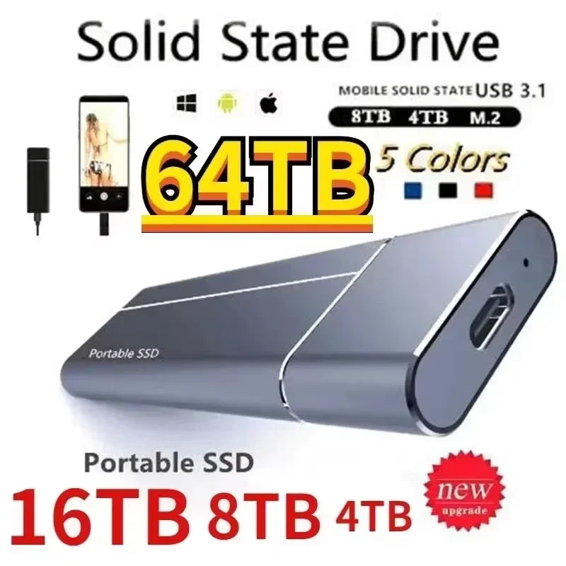 Ssd High Speed Data Transfer | 128tb Portable - Other > Uncategorized | 128TB Portable SSD aluminum alloy