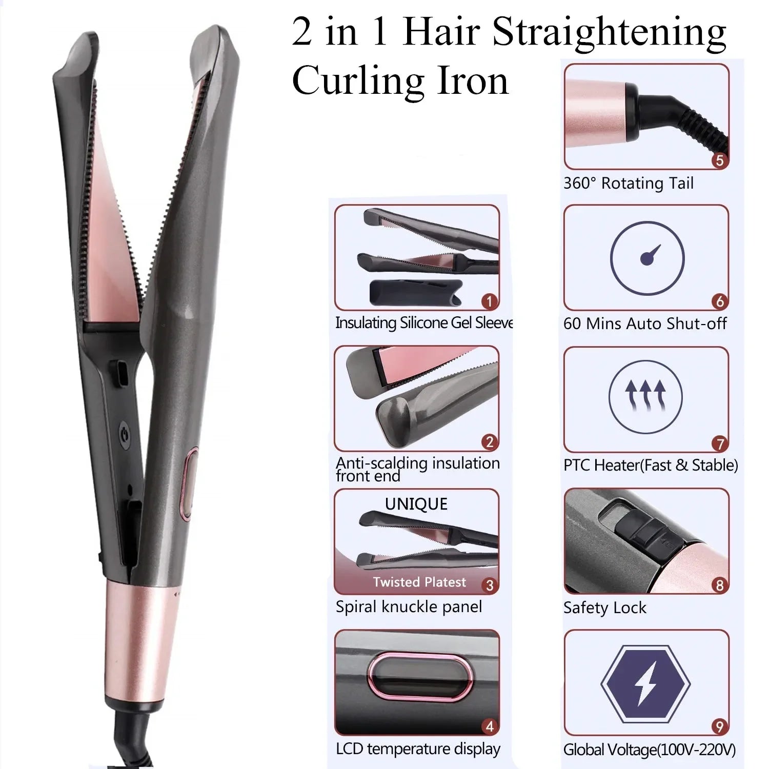 Hair Straightener Curler Twist Straightening | Holder - Uncategorized | Accessory Elegant (View 9)