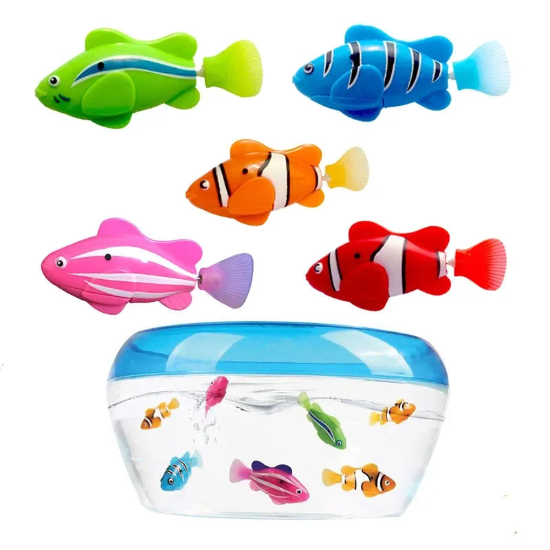 Pcs Set Robot Electronic Fish Swim Toy Battery Included - Dog Toys
