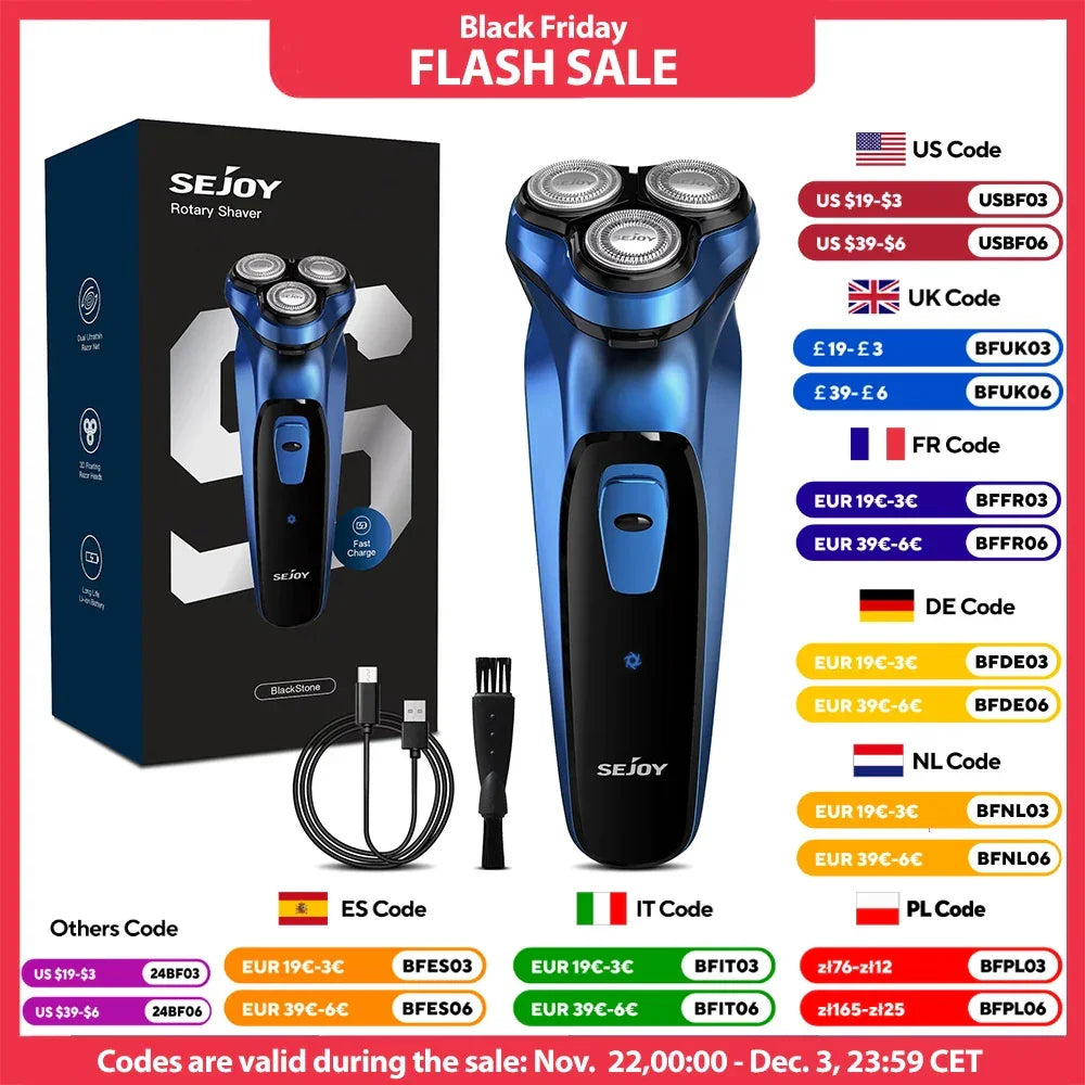 Sejoy Electric Rotary Shavers | 5w Kit Set Bundle - Uncategorized | Accessory Elegant
