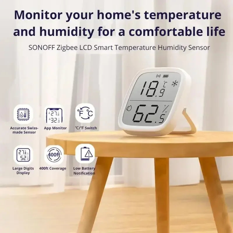 Smart Temperature Humidity Sensor With LCD Screen