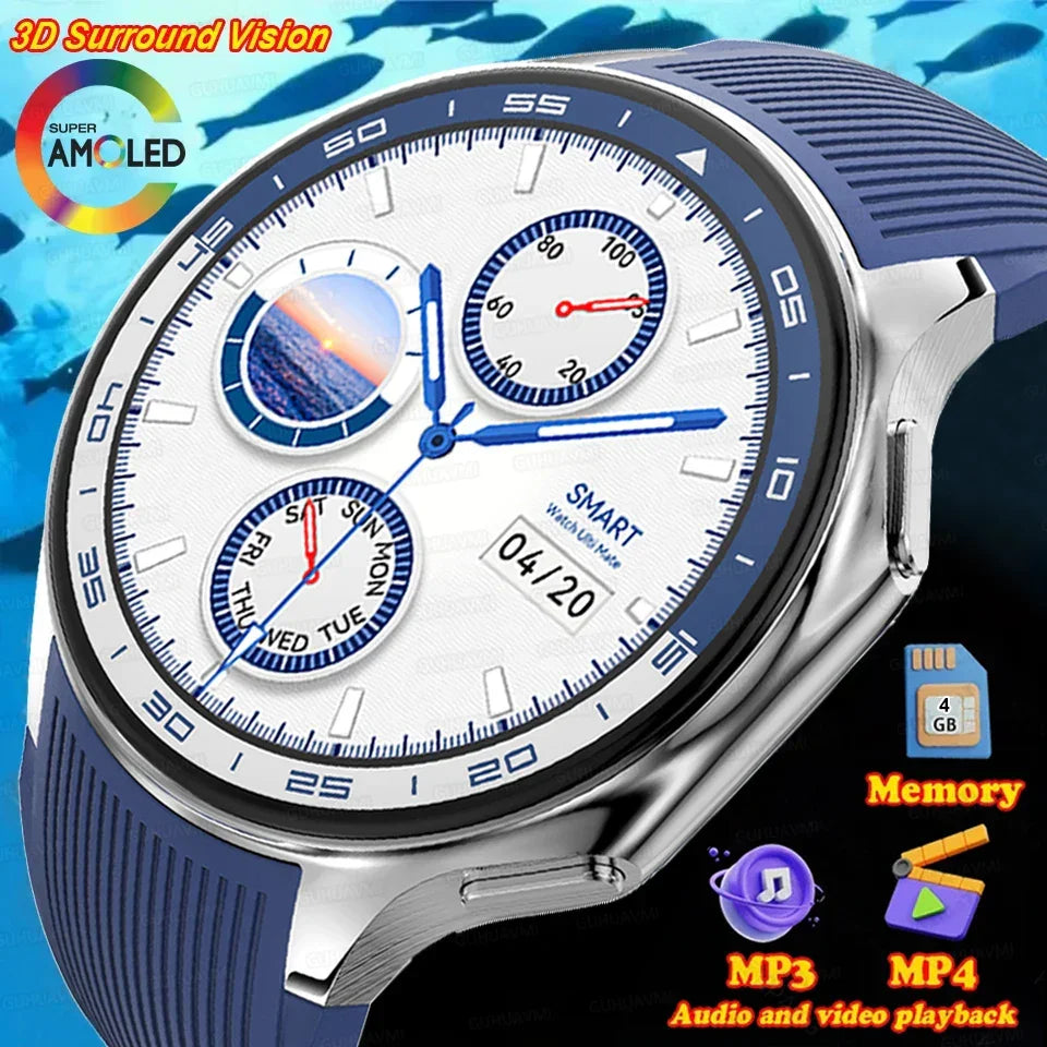 Mens Business Smartwatch Memory | Large 4g Converter - Uncategorized | Bluetooth Device