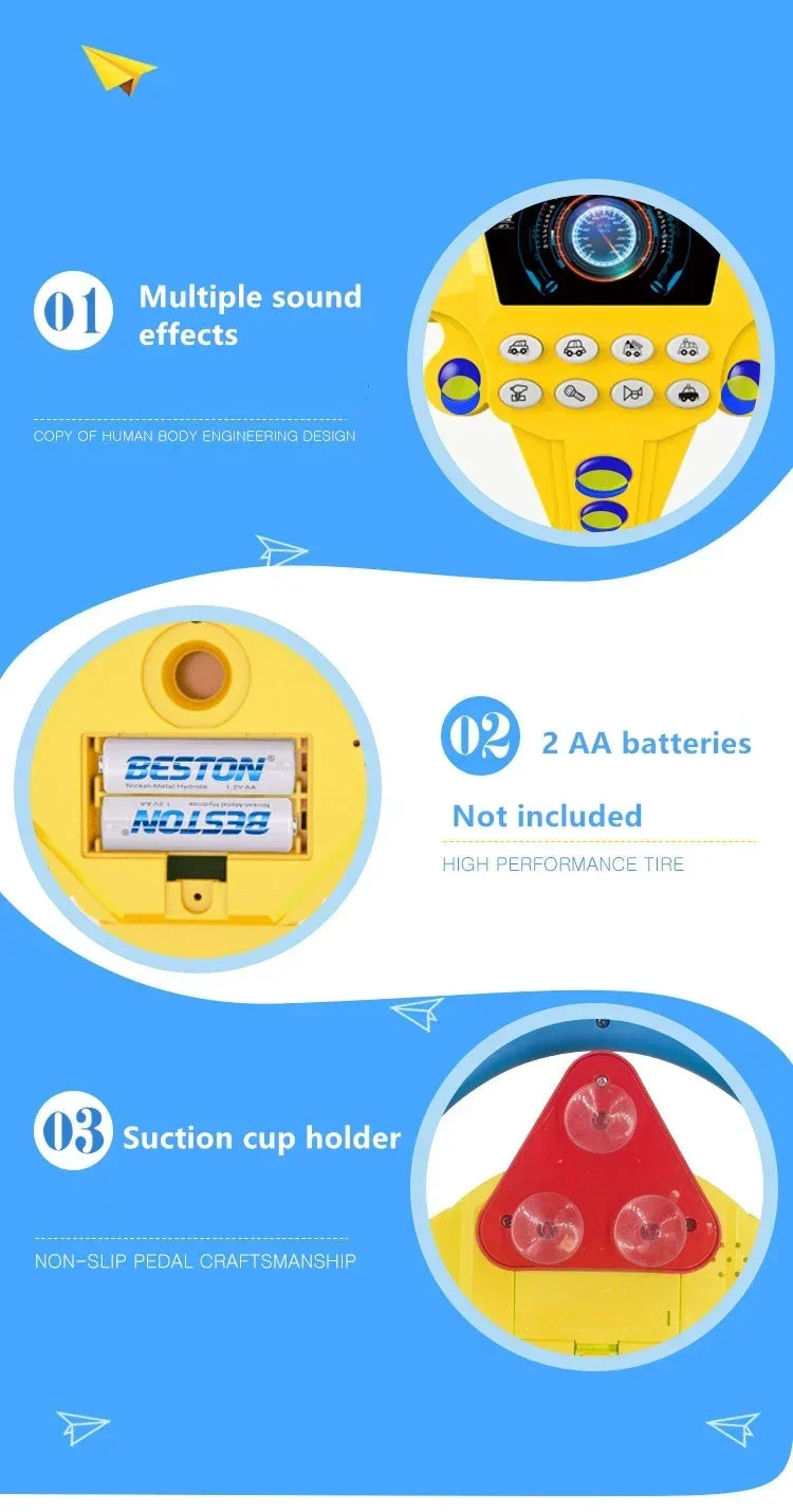 Eletric Simulation Steering Wheel Toy Light Sound Baby - Home & Garden > Lighting | Collar (View 13)