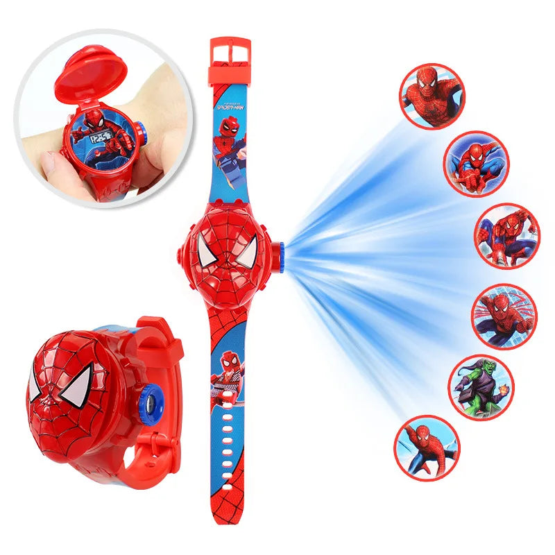 Kid Cartoon Cool Projection Watch Marvel Spider-Man