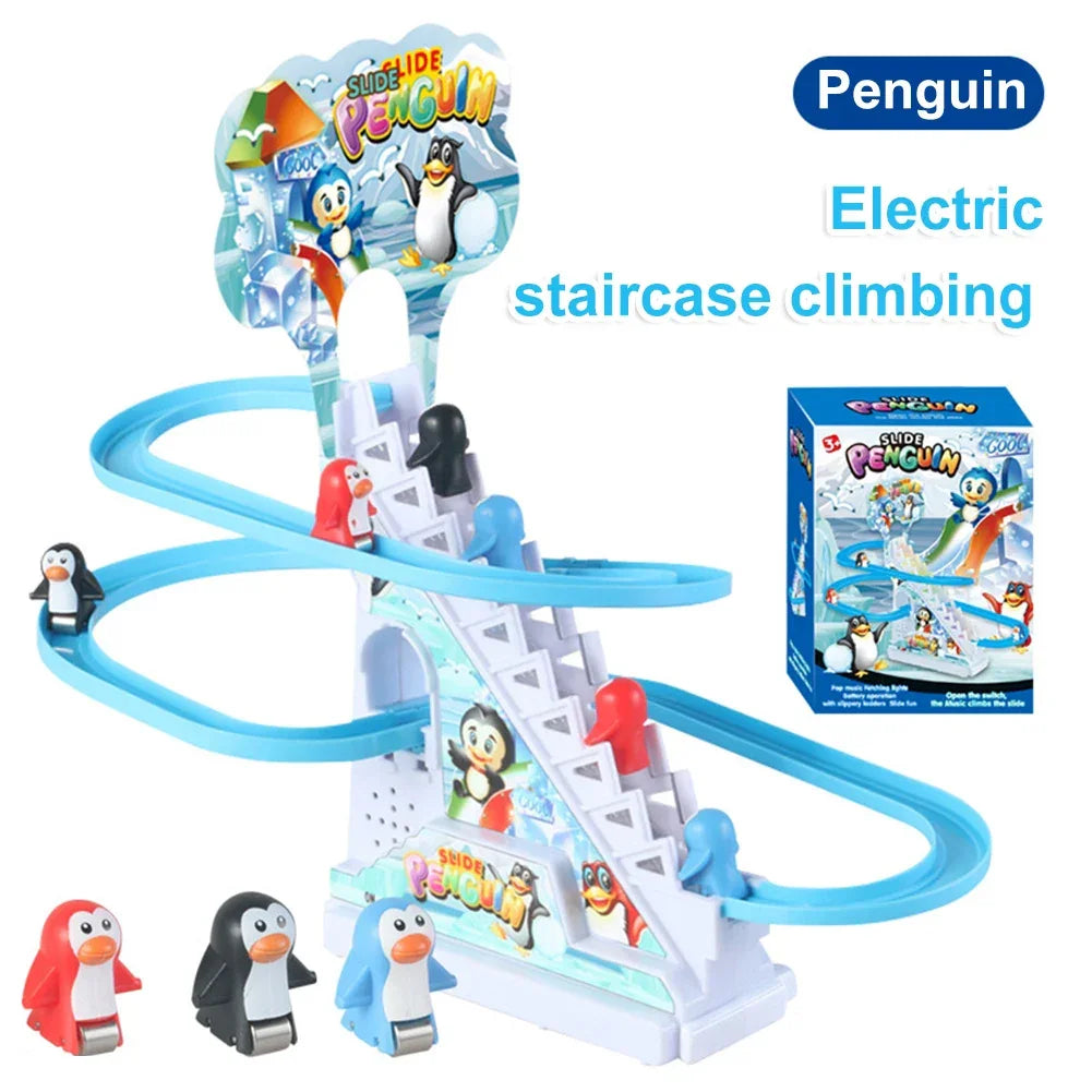 Baby Penguin Dinosaur Electronic Climbing Stairs Track - Home & Garden > Lighting | baby climbing (View 2)