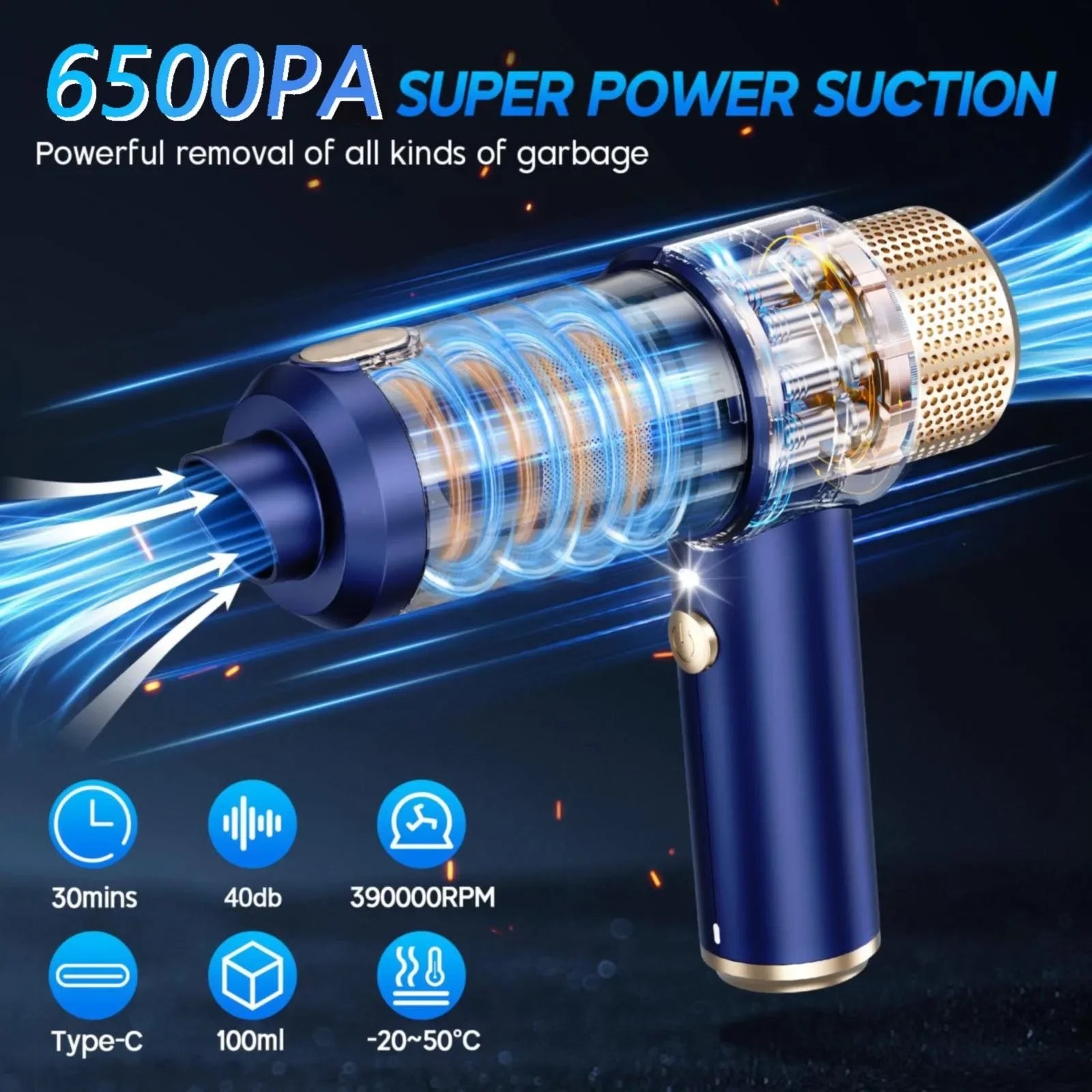 Car Vacuum Cleaner Air Blower Cordless Powerful - Home & Garden > Household Supplies | Cleaner Vacuum (View 2)