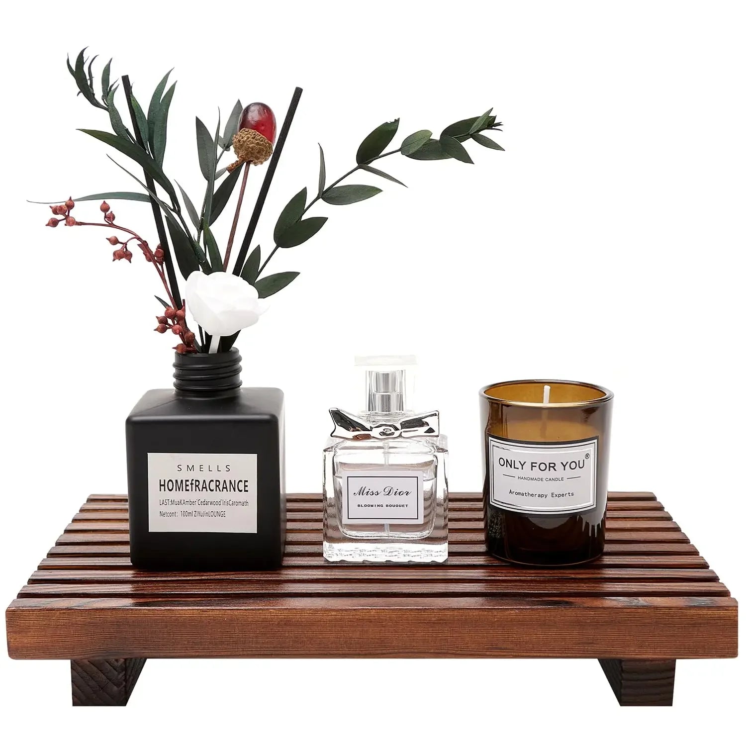 Bathroom Counter Organizer Wooden Display Pedesta - Home & Garden > Storage & Organization | Bathroom Bathroom Essentials