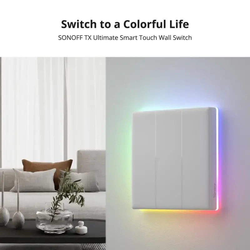 New Sonoff TX Ultimate T5 | WiFi smart wall switch | LED light | Alexa & Google