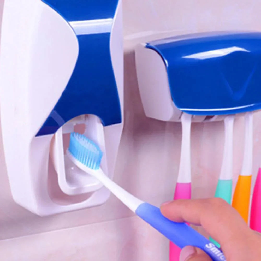 Wall Mount Automatic Toothpaste Dispenser Bathroom