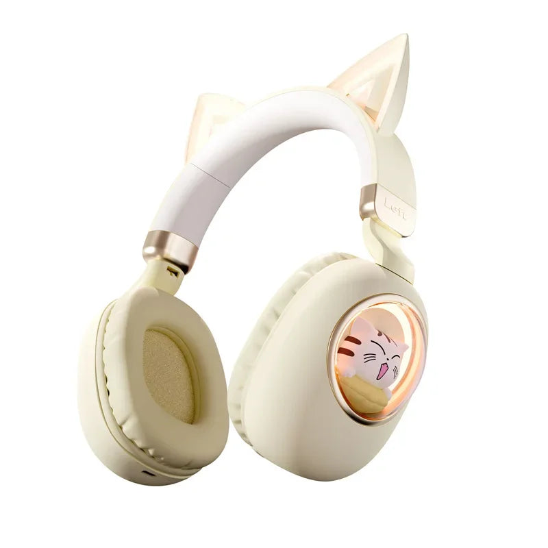 Gw002 Bluetooth Lighting Cat Ear Headphones Mic Cute - Home & Garden > Lighting | Bluetooth Smart