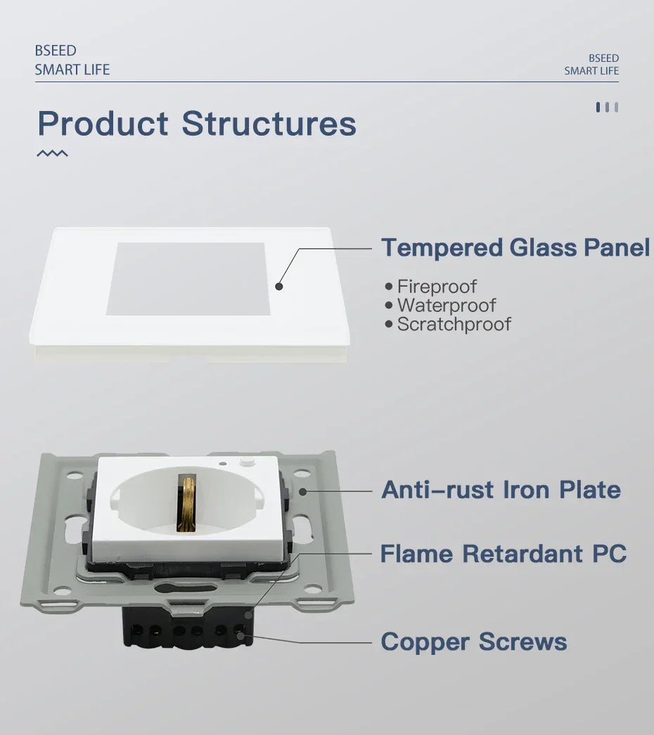 Wifi Wall Socket Timer Home | Smart Adapter Converter - Electronics > Electronics Accessories | Glass Socket (View 12)