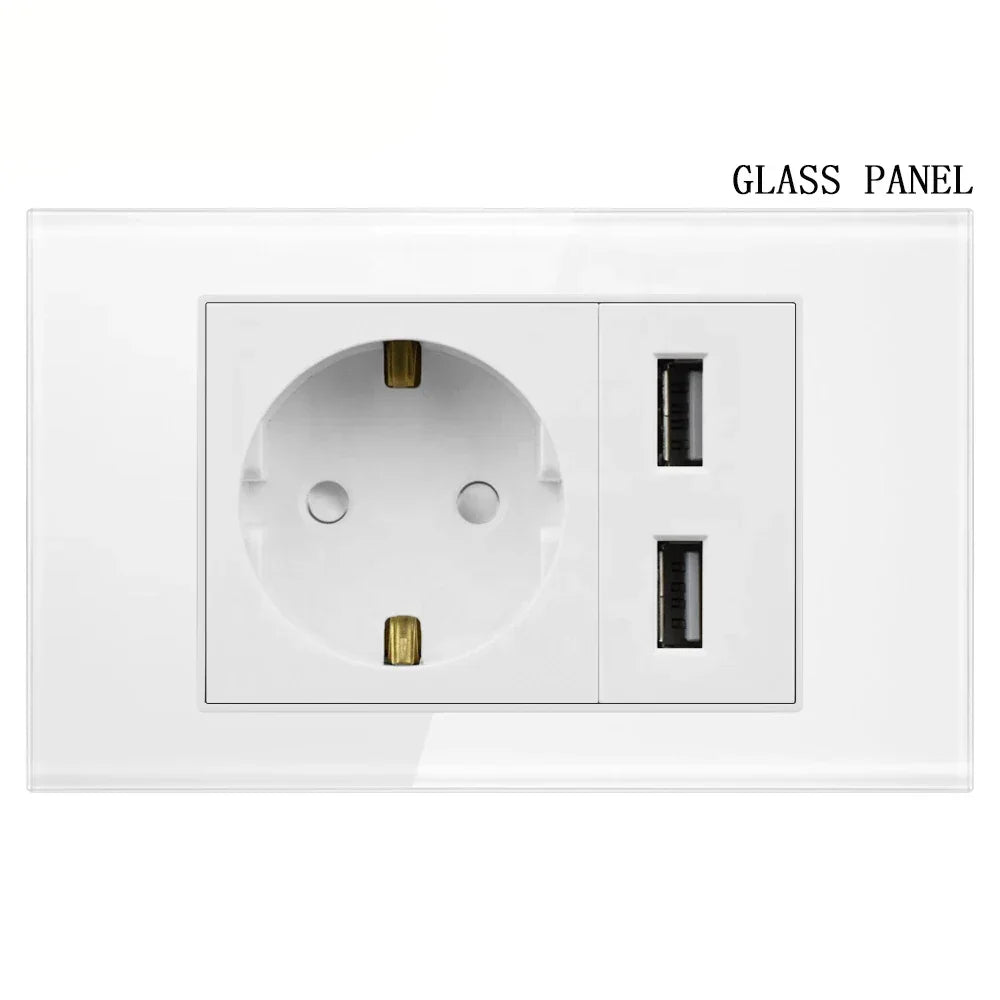 Eu Germany Plug Socket Power Pressure Switch Wall - Uncategorized | Christmas Decorative (View 12)