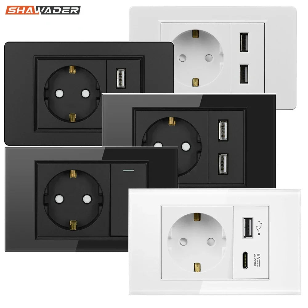 Eu Germany Plug Socket Power Pressure Switch Wall - Uncategorized | Christmas Decorative