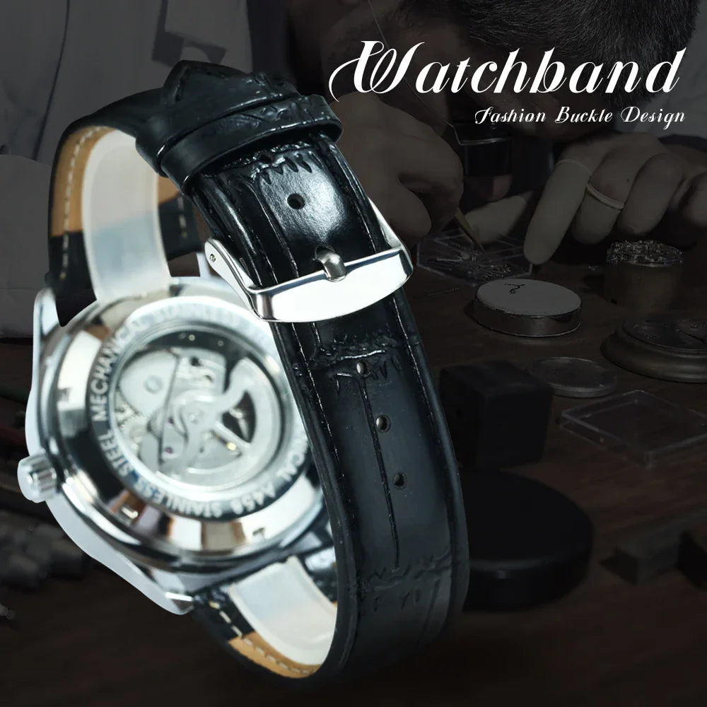 Winner Classic Business Watch Men Retro | Dock - Uncategorized | Blue Business (View 14)