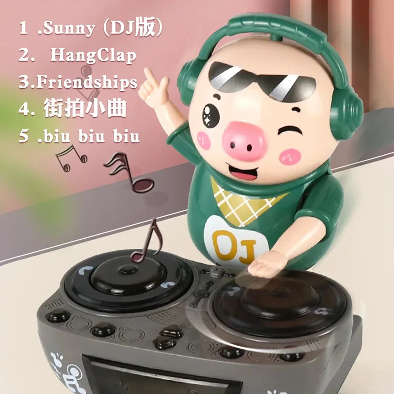 Kid Toddler Toy DJ Rock Robot Pig Electric Light