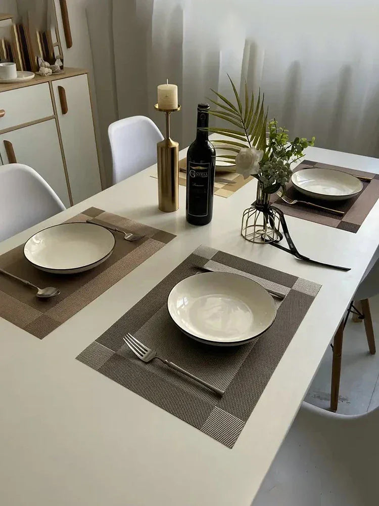 Style Western Dinner Mat Pvc Placemat Hotel Heat Proof - Product | European Plastic (View 6)