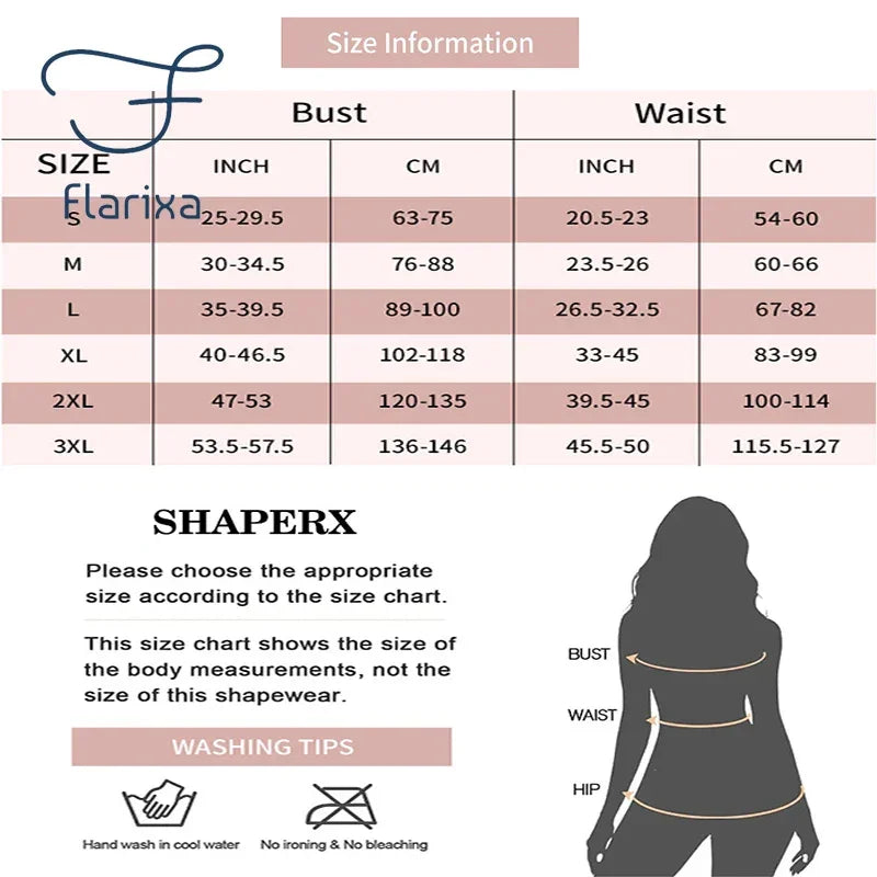 Flarixa Seamless Shapewear Full Body Shaper Hip