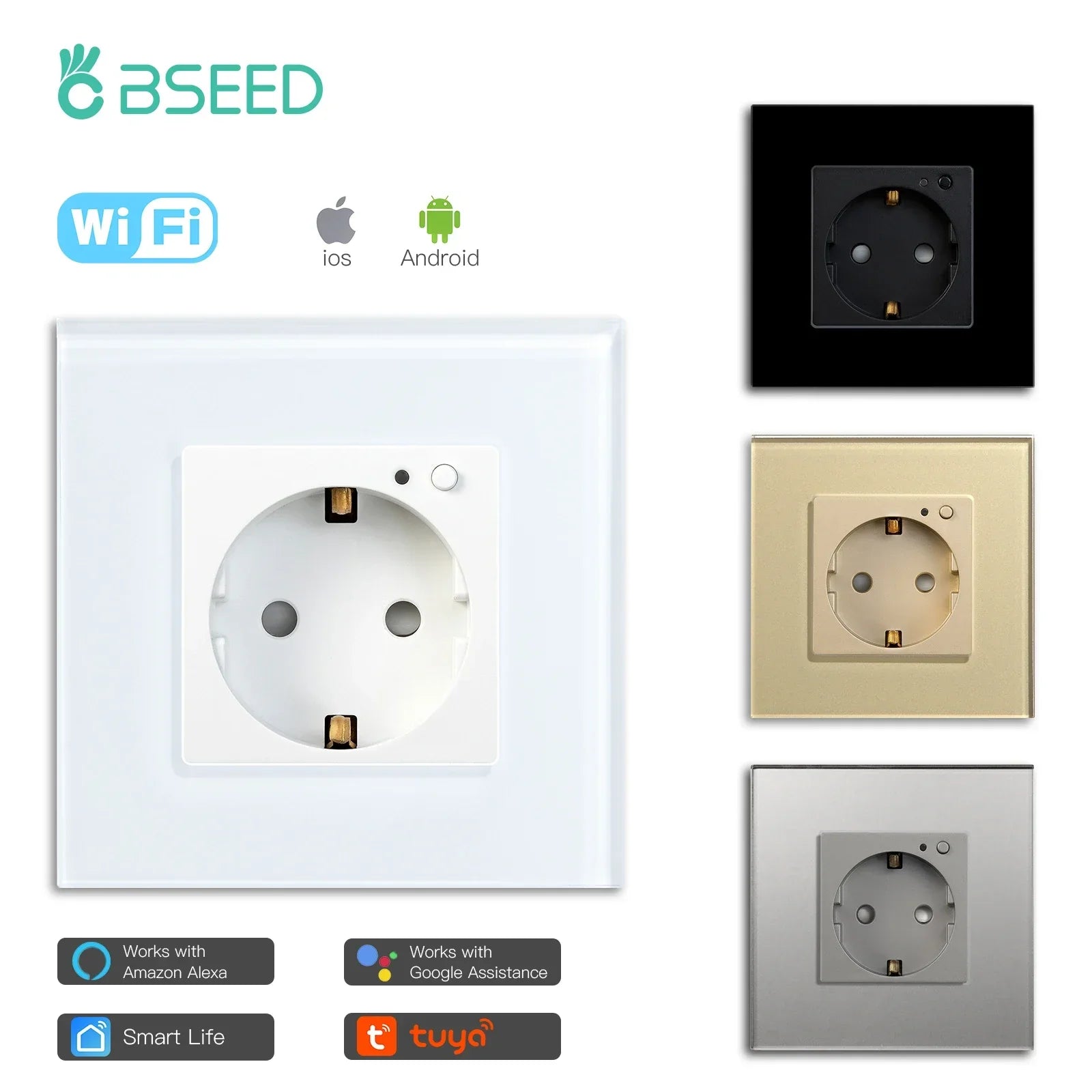 Wifi Wall Socket Timer Home | Smart Adapter Converter - Electronics > Electronics Accessories | Glass Socket