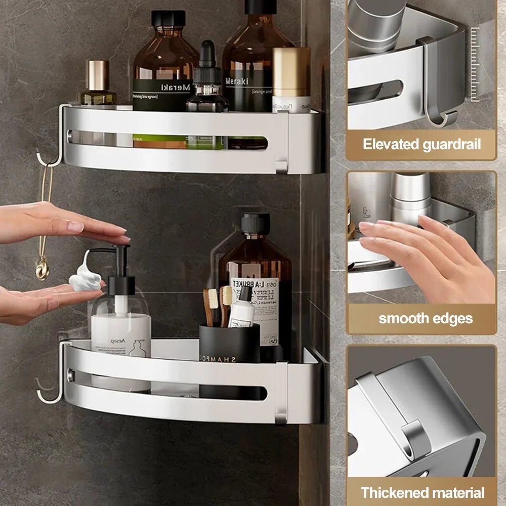 Bathroom Shelf No Drill Wall Mounted Shampoo | Dock | 2 - Uncategorized | Bathroom Bathroom Organizer (View 2)