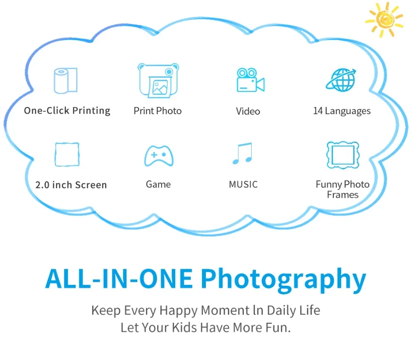 Children Digital Camera Instant Print Kids Thermal - Christmas Tree Skirts | Christmas Decor (View 13)