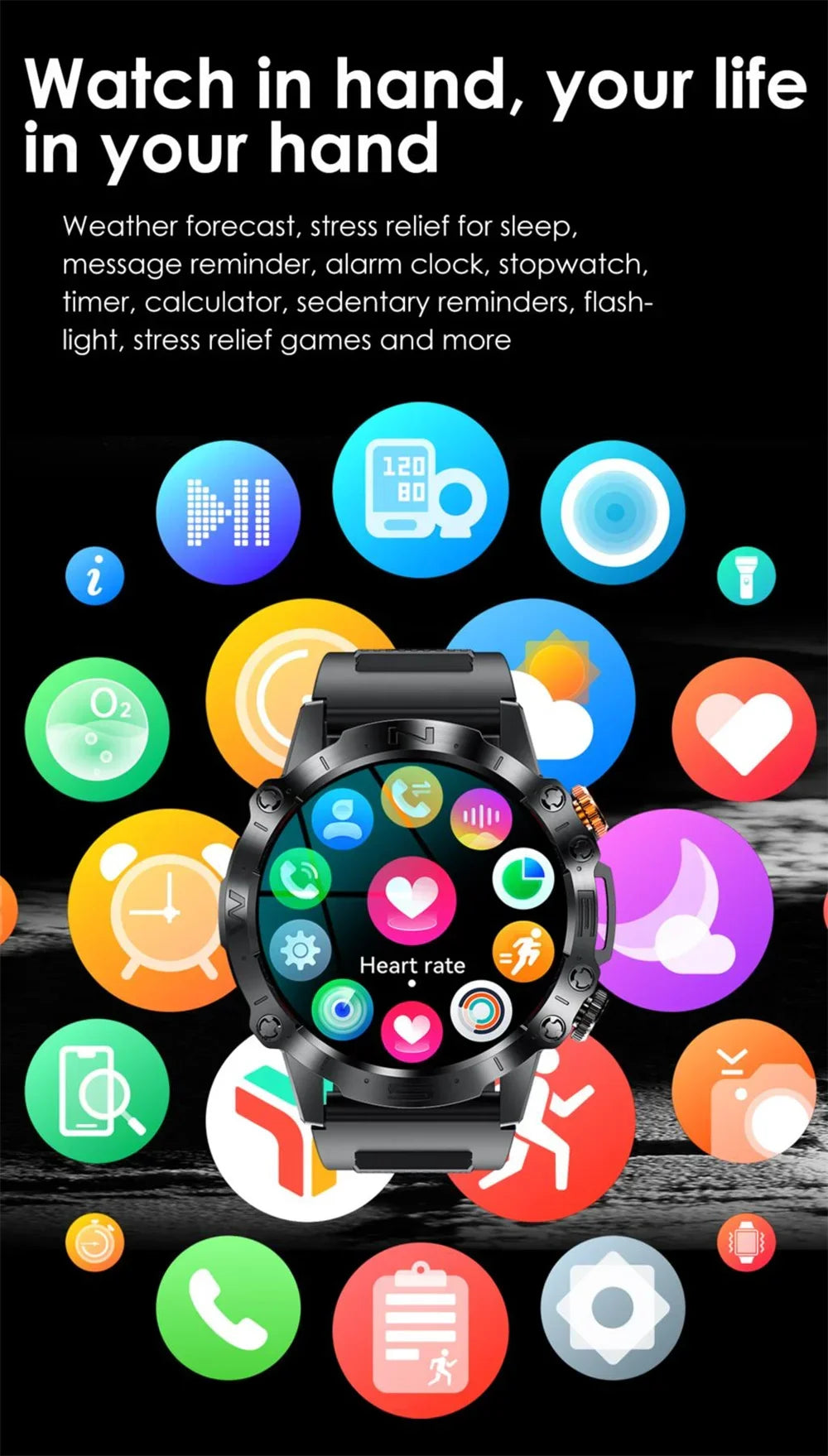 Watch K59 Amoled Display Bt Call | 360mah Smart - Home & Garden > Lighting | Accessory Bluetooth (View 19)