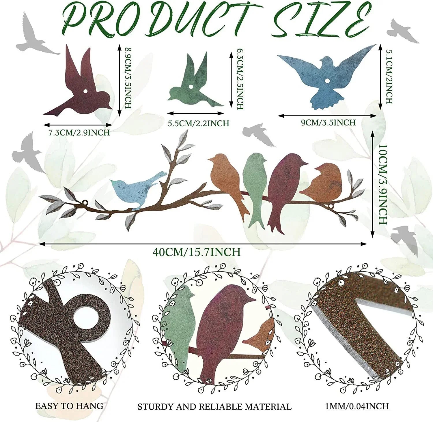 Bird Branch Wall Decoration Mounted | Bundle Series - 0 | Bird Branch (View 6)